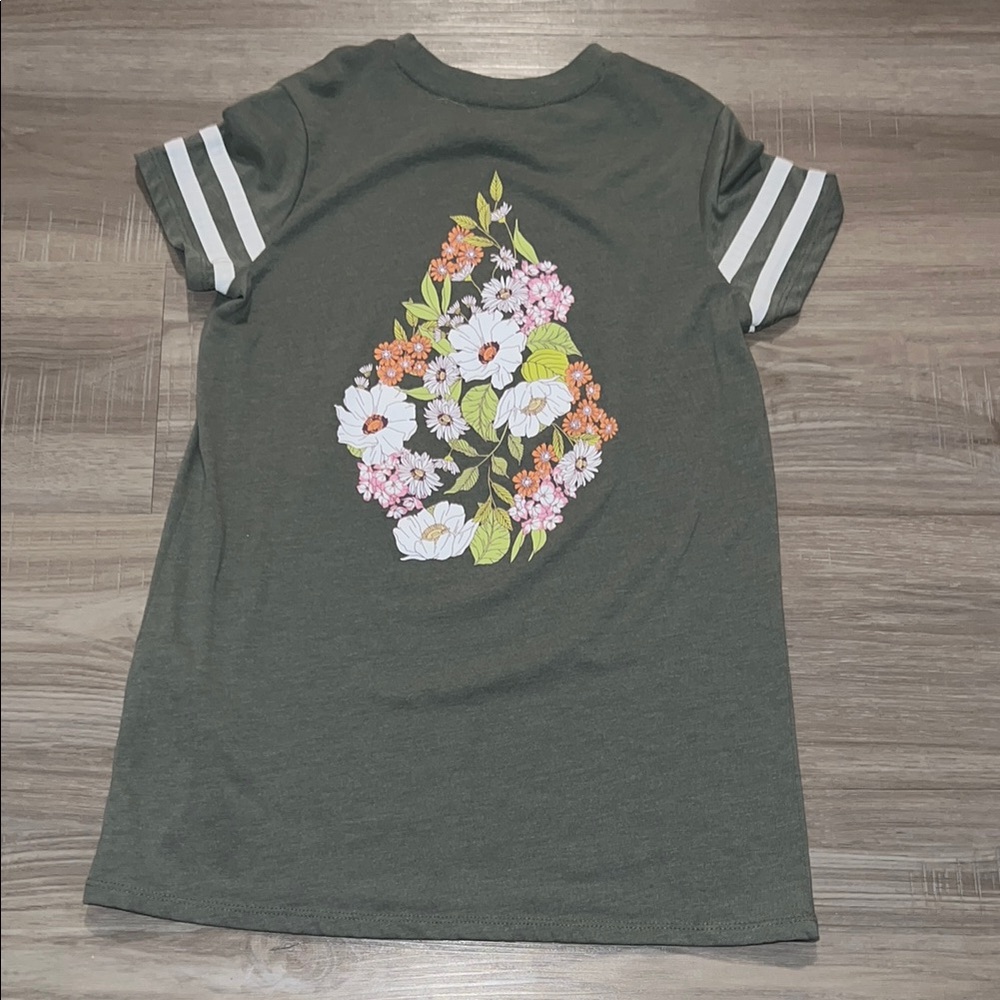 Volcom Floral Graphic Kids Dress- Green